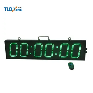 6 inch 6 digit LED digital led marathon clock double side race clock