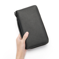 MARRANT Heren Business Dubbele Rits Lange Reistas Portemonnee Telefoonvakje Kaarthouder Clutch Portemonnees Echt Lederen Clutch Tas Heren