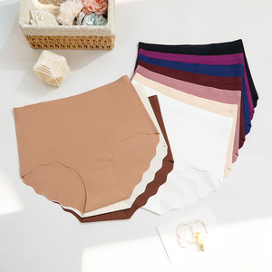 Braguitas sin costuras de cintura alta para mujer al por mayor, con borde festoneado, control de abdomen, bragas invisibles, tallas grandes, ropa interior para mujer OEM ODM - Product Image 4
