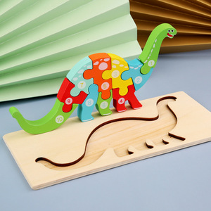 Vente en gros de jouets d'assemblage en bois <span class=keywords><strong>pour</strong></span> enfants Jouet de puzzle 3D avec <span class=keywords><strong>chiffres</strong></span> et animaux <span class=keywords><strong>pour</strong></span> l'éducation précoce des enfants - Product Image 6