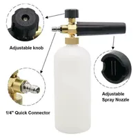 Nettoyeur de voiture sans fil 1000W 12V haute pression à mousse plastique 4000psi, pistolet de lavage de voiture avec connecteur rapide 1/4'' pour nettoyage haute pression