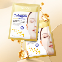 Masque facial en feuille SADOER au collagène anti-âge, raffermissant, éclaircissant et hydratant, avec réparation douce pour les peaux rugueuses, tous types de peaux
