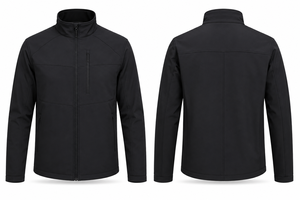 Veste anti-couteau pour hommes, sur mesure, OEM, noire, en softshell, vêtements de travail de protection, vêtements tactiques, fournisseur - Product Image 2