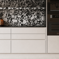 Îlot de cuisine et salle à manger intégrés de luxe moderne, mobilier sur mesure pour toute la maison, idéal pour la rénovation résidentielle et les projets immobiliers