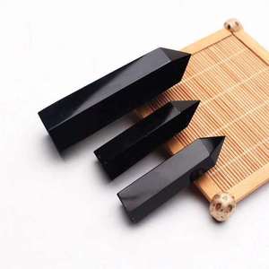 Vente en gros : Obélisque en cristal de quartz naturel, pointe de baguette en obsidienne noire charmante pour la décoration - Product Image 3