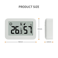 Termómetro Higrómetro Digital LCD para el Hogar, Mini Monitor Portátil de Temperatura y Humedad Interior, Pronóstico del Tiempo WiFi, ABS ODM