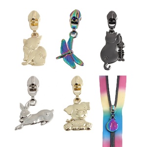 ตัวดึงซิปโลหะแบบกำหนดเอง Nolvo World รูปแมว รูปสุนัข รูปกระต่าย รูปสัตว์เลี้ยงขนาดเล็ก สำหรับกระเป๋าถือ ตัวเลื่อนซิปแบบล็อค - Product Image 1