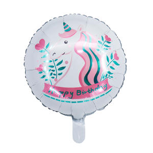 <strong>Unicorn</strong> Round <strong>Party</strong> <strong>Supplies</strong> Foil Balloon for Kids 18 Inch Festival and Birthday Decoration Balloon for Schulkind - Product Image 5