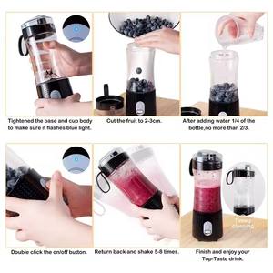 Mixeur Portable 500ML avec Couvercle, Rechargeable USB, pour Smoothies, Shakes Protéinés, Fruits – Idéal Maison et Voyage – Vente en Gros - Product Image 4