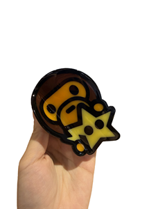 Pince à cheveux tendance en acétate motif singe de 10 cm, antidérapante, pour la rentrée scolaire, vente en gros - Product Image 1