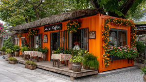 ミニカフェバー高級レストランハウスコンテナコーヒーショップ20フィート10フィートプレハブインテリアデザイン - Product Image 6