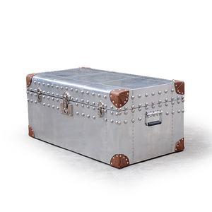 Living Room Decorative Storage Function Metal Covered Fireproof Trunk