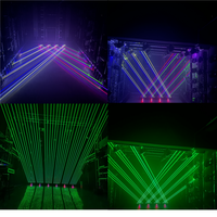 Barra Láser RGB de 6 Ojos Iluminación de Efectos para Escenario Proyector de Cabeza Móvil con Modos DMX y de Sonido para Fiestas de DJ y Discoteca