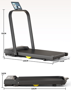 Tapis roulant portable électrique pliable à inclinaison réglable 8% <span class=keywords><strong>de</strong></span> pente, silencieux, vitesse 1-8,3 km/h pour la maison et les petits exercices - Product Image 3
