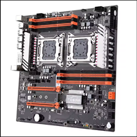 Gaming motherboard X79 dual CPU motherboard LGA2011 prosesor pusat soket 8 DDR3 slot 256GB RAM ATX