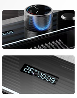 Évier de cuisine moderne de luxe caché noir 304 en acier inoxydable bol unique cascade évier de cuisine intelligent multifonction
