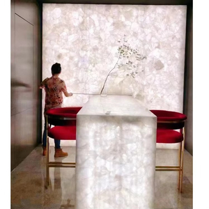 Dalle de quartzite blanche naturelle de luxe en pierre de conception moderne du Brésil - Product Image 1