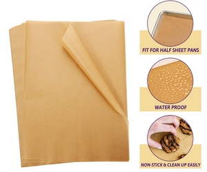 Nhiệt Độ Cao Cấp Thực Phẩm Silicone Giấy Không Thấm Mỡ Nướng Giấy Cuộn Tùy Chỉnh Kích Thước Chưa Tẩy Trắng Giấy Da Giấy Tấm - Product Image 3