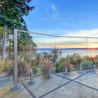 Système de balustrade en verre sans cadre HIMOWAY moderne en acier inoxydable pour extérieur, sécurité garantie