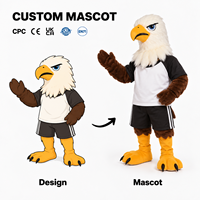 Costume de mascotte d'aigle en peluche personnalisé, réaliste, pour événements de carnaval, fêtes, costume de personnage de dessin animé pour adultes