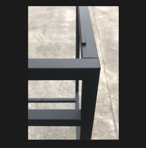 Console de Salle de Bain Noir Mat Assemblage Facile Evier Avec Pieds En Acier En <span class=keywords><strong>Blanc</strong></span> Structure Métallique Industrielle Tendance - Product Image 4