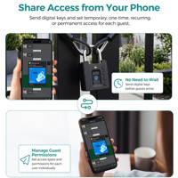 Candado Inteligente SJJ de Aleación de Zinc con Huella Dactilar para TTLock, Código de Acceso, Llaves de Respaldo, IP67 Impermeable, para Exteriores, Puertas, Almacenes