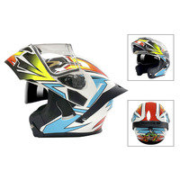 Casque de moto modulaire homologué DOT FMVSS 218, coque en ABS, casque intégral rabattable pour course de moto, casque de sécurité avec double visière