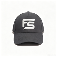Custom 5 Panel Gorras Snapback Trucker Cap Laser-boring Nylon Perforado Performance Hat con parche de goma