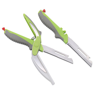 Kitchen Scissor Stainless Steel 6in Blade Multi-Purpose For Vegetables Home Use Green Color Straight Head - Product Image 3