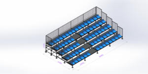 Sièges de stade de football en plein air, gradins de terrain de soccer, bancs d'tribunes, chaises de gradins, sièges de tribunes de stade - Product Image 2