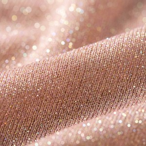 Tissu tricoté élastique en polyester brocart à paillettes dorées irisées brillantes, résistant à l'abrasion, motif géométrique abstrait - Product Image 2