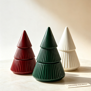 Pot à <span class=keywords><strong>bougie</strong></span> en verre de 8 oz en forme de sapin de Noël, vide, pour bougies de Noël, récipient de luxe en verre pour bougies, pour la décoration de la maison et les cadeaux de Noël - Product Image 4
