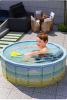 Piscine gonflable pliable en PVC écologique et durable pour usage domestique et extérieur, idéale pour bébés, enfants et familles, avec fonction de surf, 2,1m-3m