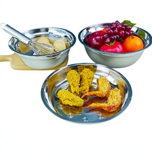 SFB41 721 Bol à riz en acier inoxydable écologique pour cuisine, grande cuve en métal, diverses tailles, classique - Product Image 6