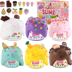 6 Pcs/set Supplier Color Putty Glue <b>DIY</b> Making <b>Kit</b> air Dry Soft Modeling Polymer Clay Play Dough Kids 200ml Butter Slime - Product Image 1