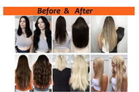 Vague naturelle de gros Extension de cheveux doublement étirés, tissage en paquet, cheveux humains Remy vierges alignés sur les cuticules