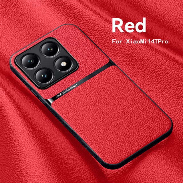 PU Leather All Round Protection Mobile Phone Case Wireless Charging Magnetic Cover for Xiaomi 15T Pro/15T/14T Pro/14T