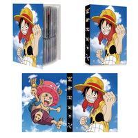 Reliure pour cartes à collectionner sur le thème de l'anime One Piece avec 4 pochettes à 4 compartiments, album TCG de grande capacité pour 240 cartes, pour le rangement des cartes de jeu à collectionner