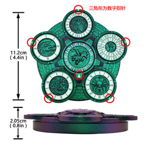 Contador de Vidas Mecánico Giratorio de Metal, Brújula de Latón Antiguo de Alta Resistencia, Fidget Spinner para Accesorios de Juegos de Mesa DND RPG - Product Image 6