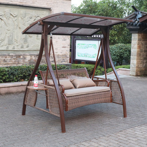 High Quality Indoor and Outdoor Garden Double <b>Rocking</b> <b>Chair</b> Rattan Furniture Outdoor Swing <b>Chair</b> - Product Image 1