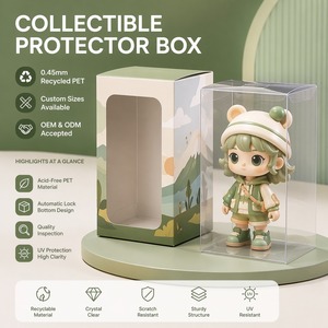 Caja de Embalaje Transparente Rígida de PET con Cierre Automático para <span class=keywords><strong>Muñecos</strong></span> Coleccionables Funko Pop, Plegable, Venta al Por Mayor - Product Image 1