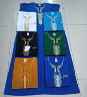 CCY Meilleures ventes Koshibo Baifa Thobe Burkina Faso Boubou Homme Abaya Robe Kaftan à manches courtes confortable brodée pour hommes