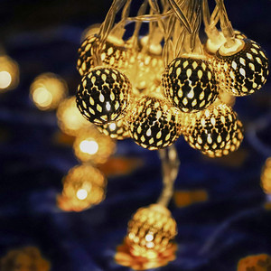 Nhà máy bán đèn chuỗi quả cầu <span class=keywords><strong>LED</strong></span> kiểu Morocco, đạt chuẩn IP44, dùng trang trí lễ hội Giáng sinh, đám cưới, tiệc tùng - Product Image 4