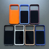Casing HP Mewah Berbahan Metal Button TPU PCGroove untuk iPhone 18 17 Pro Max 16 15 14 13 DIY