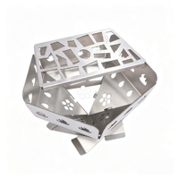 Brasero multifonctionnel en acier inoxydable avec fente pour cartes, brûleur extérieur à bois et charbon de bois pour camping, patio, jardin et loisirs