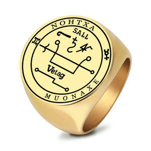 R062 Nohtxa Muonaxe Vetag talismano vincere la lotteria o qualsiasi altro gioco d'azzardo anello in acciaio inox incisione Laser amuleto - Product Image 1