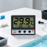 Thermomètre numérique pour aquarium, affichage de la température à l'intérieur de l'aquarium, alarme réglable, pile bouton LR44, autocollant 3M, installation facile