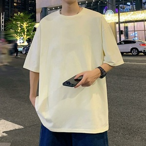 Custom 220G Heavyweight 100% Cotton T Shirt OEM ODM Oversized Unisex Crew Neck Blank Short Sleeve <b>Tee</b> with Logo - Product Image 3