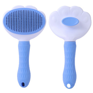Brosse démêlante pour animaux de compagnie, chien et chat, en acier inoxydable, pour l'élimination des poils morts et l'entretien du sous-poil - Product Image 4