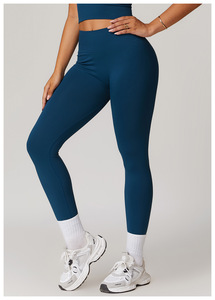 Leggings de yoga pour femmes, taille haute, en nylon et élasthanne de qualité supérieure, avec logo personnalisé, pour le <span class=keywords><strong>sport</strong></span> et la gym - Product Image 3